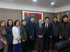 연길시 직업고급중학교 교장단 대학방문